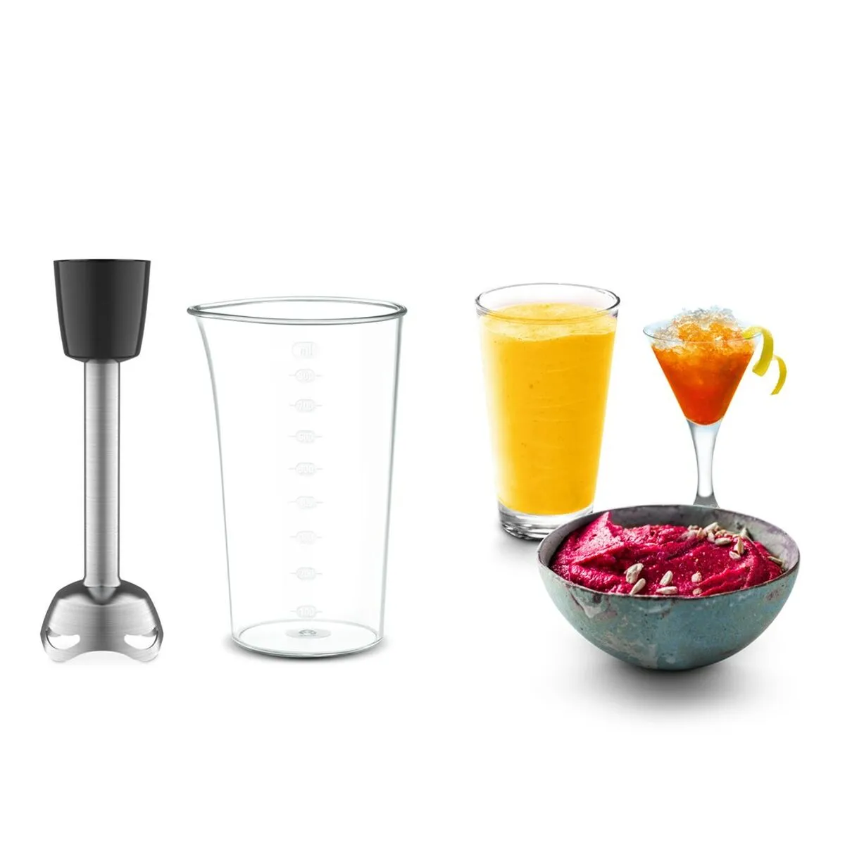 Multifunction Hand Blender with Accessories Tefal HT652538 Red 600 W